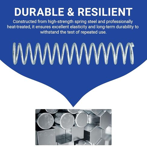 9712 Compression Spring, Nickel-Plated Finish,Spring Steel Construction, 0.051 inch Wire Diameter x 9/16 inch OD x 3 inch Long, for Appliances, Automotive, Industrial Machinery (4-Pack) in Kuwait
