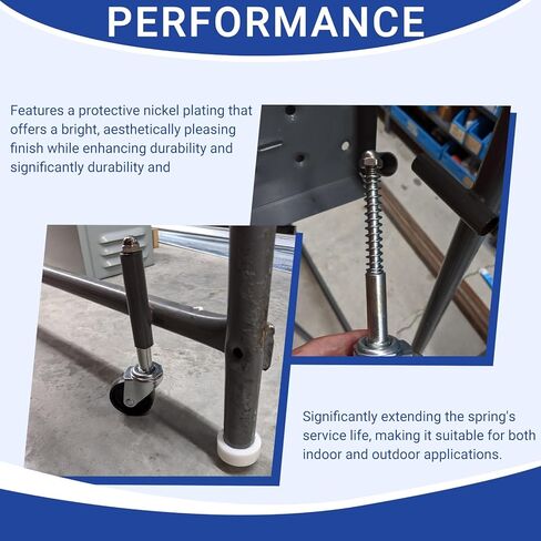 9712 Compression Spring, Nickel-Plated Finish,Spring Steel Construction, 0.051 inch Wire Diameter x 9/16 inch OD x 3 inch Long, for Appliances, Automotive, Industrial Machinery (4-Pack) in Kuwait