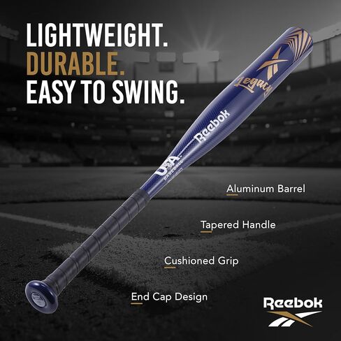 ريبوك - مضرب تي بول، مضرب ألومنيوم مقاس 28 بوصة للأطفال والشباب، خفيف الوزن، عالي الأداء للتمرين والتدريب والمبتدئين in Kuwait