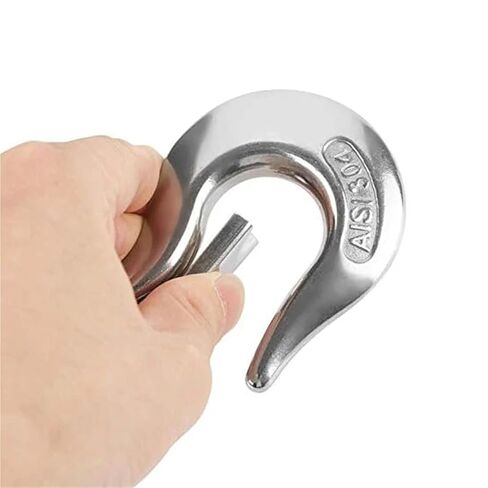 1pcs Hook 304 Stainless Heavy Duty Slip Hook Load Tow Clevis Hook Winch Trailer Steel Clevis Latch Safety Lifting(1T) in Saudi Arabia
