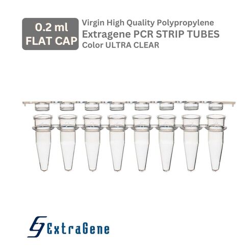 Extragene™ PCR Strip Tube 0.2 ml Clear Flat Caps Thin Wall, Strip of 8 Tubes, DNase/RNase Free Pk x 125 Strips in Kuwait