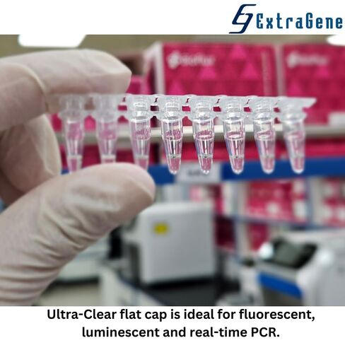 Extragene™ PCR Strip Tube 0.2 ml Clear Flat Caps Thin Wall, Strip of 8 Tubes, DNase/RNase Free Pk x 125 Strips in Kuwait