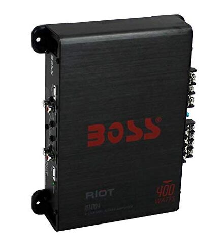 BOSS Audio Systems R1004 Riot 400W 4-Channel Class A/B 2 Ohm Stable Full Range Car Audio High Power Amplifier with 8 Gauge Amp Installation Wiring Kit in Saudi Arabia