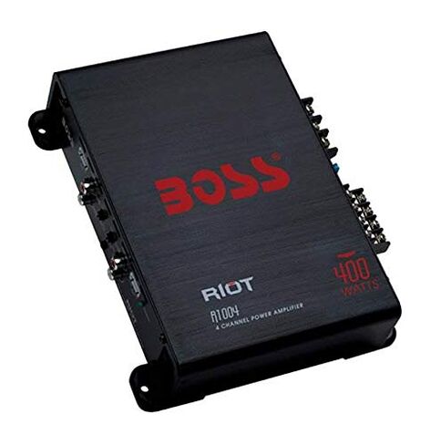 BOSS Audio Systems R1004 Riot 400W 4-Channel Class A/B 2 Ohm Stable Full Range Car Audio High Power Amplifier with 8 Gauge Amp Installation Wiring Kit in Saudi Arabia