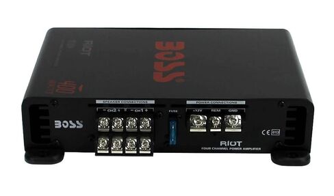 BOSS Audio Systems R1004 Riot 400W 4-Channel Class A/B 2 Ohm Stable Full Range Car Audio High Power Amplifier with 8 Gauge Amp Installation Wiring Kit in Saudi Arabia
