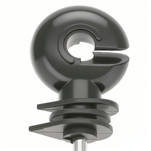 110 قطعة من عوازل السياج الكهربائية السوداء المطورة، قطعة واحدة من أداة مقبس العازل المجانية، وقفازات واحدة، عوازل حلقية لسياج حيوانات المزرعة (ملحقات نظام الشبكة لتربية الحيوانات الإلكترونية) in Kuwait