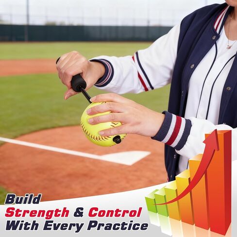 Softball Pitching Tools - 12 Inch Finger Strength & Spin Control Practice Softball Pitching Trainer, Portable Training Aid for Fastpitch & Slowpitch Players in Kuwait