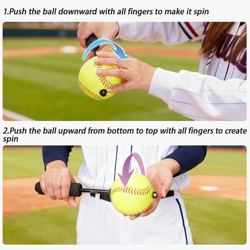 Softball Pitching Tools - 12 Inch Finger Strength & Spin Control Practice Softball Pitching Trainer, Portable Training Aid for Fastpitch & Slowpitch Players in Kuwait