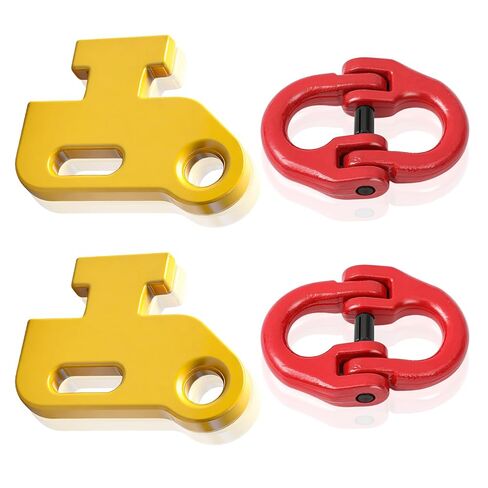 2 Pcs Heavy-Duty Container Chain Bridle Replacement Hooks and 2 Pcs Tow Hitch Hammerlock, Durable Steel Construction for Secure Shipping Container and Trailer Loading in Kuwait