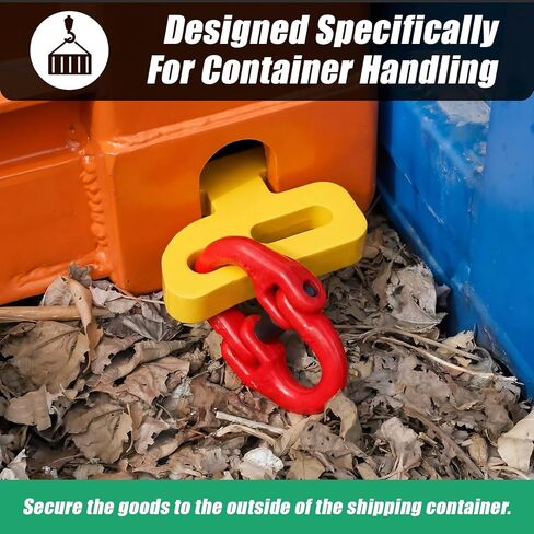 2 Pcs Heavy-Duty Container Chain Bridle Replacement Hooks and 2 Pcs Tow Hitch Hammerlock, Durable Steel Construction for Secure Shipping Container and Trailer Loading in Kuwait