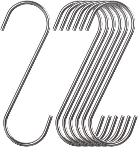 Extra Long S Hook Heavy Duty for Hanging Plants Bird Feeders Stainless Steel (11.8inch/12pack) in Saudi Arabia