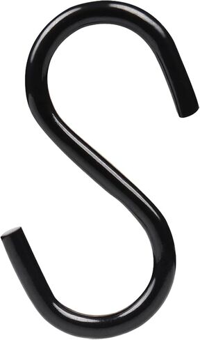 100PCS 1 Inch S Hook, Mini S Hook for Displaying Keychains on Racks, S Shaped Small Hooks for Ornaments, DIY Crafts, Hardware Wooden Signs Planters, Black in Saudi Arabia