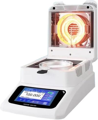 Moisture Analyzer Balance Meter 0.001g Readability Touch Screen Laboratory Balance 120gx0.001grams Professional Tool,Xf-100mb 120g0.005g-Plug in Kuwait