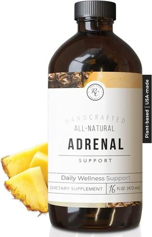 مكملات دعم الغدة الكظرية من رو كاسا أورجانيكس لتحقيق التوازن اليومي والحيوية - قطرات سائلة مع الأعشاب النباتية العضوية - تركيبة غير منكهة للبالغين والأعمار من 12 عامًا فما فوق، 16 أونصة سائلة. أوز. in Kuwait