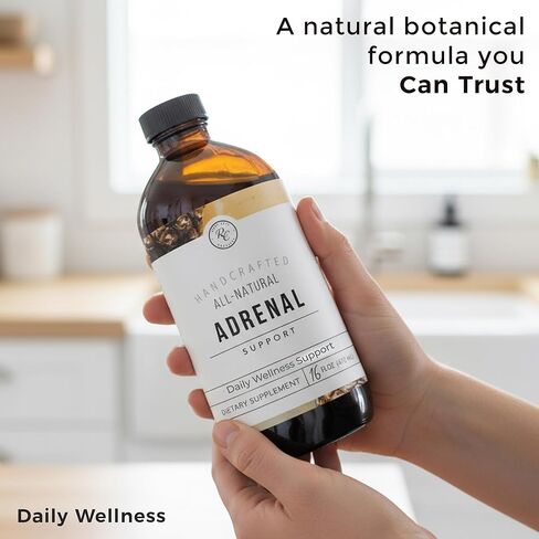 مكملات دعم الغدة الكظرية من رو كاسا أورجانيكس لتحقيق التوازن اليومي والحيوية - قطرات سائلة مع الأعشاب النباتية العضوية - تركيبة غير منكهة للبالغين والأعمار من 12 عامًا فما فوق، 16 أونصة سائلة. أوز. in Kuwait