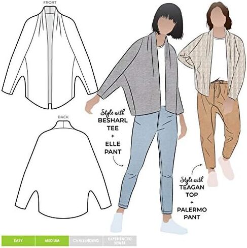 نمط خياطة القوس النمط - سترة باليرمو المتماسكة (الأحجام 10-22) in Kuwait