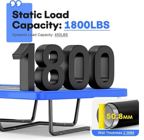 Zupapa 1800 رطل سعة الوزن مستطيل الترامبولين 10x17FT 9X15FT 8X14FT في الهواء الطلق مربع الجمباز الترامبولين للأطفال البالغين عرض طويل كبير مستطيل الترامبولين in Kuwait