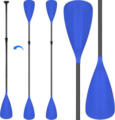 Seenelling 2 Set of 4 Pieces SUP Paddle Board Paddle Adjustable Lightweight Stand up 2 Use Oar for Paddleboard Kayak Boat Aluminum Alloy Shaft Detachable Floating Oars in Saudi Arabia