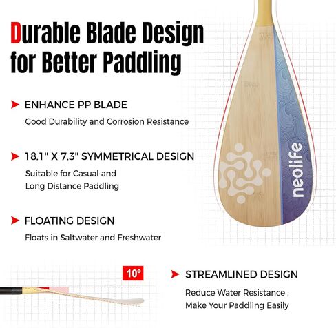 مجداف sup paddleboard مع عمود ألياف الكربون وشفرة PP ، عائمة قابلة للتعديل مجداف تجديف المجداف ، 170-210 سم/68-84 بوصة in Kuwait