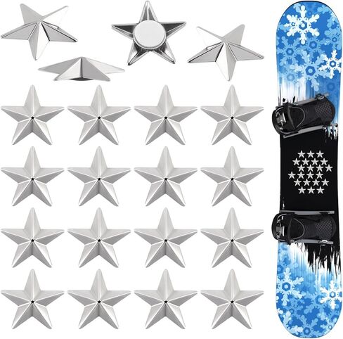 20Pcs Snowboard Stomp Pads, Pyramid Studs Snowboard Grip Stomps Pad, Anti-Slip Ski Snowboards Stomp Pad Mat, Provides Extra Grip for Snowboarding, fit for Beginner/Pro Riders(SIZE:Pentagonal style) in Kuwait
