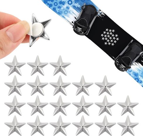 20Pcs Snowboard Stomp Pads, Pyramid Studs Snowboard Grip Stomps Pad, Anti-Slip Ski Snowboards Stomp Pad Mat, Provides Extra Grip for Snowboarding, fit for Beginner/Pro Riders(SIZE:Pentagonal style) in Kuwait