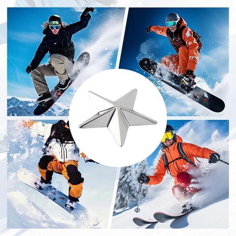 20Pcs Snowboard Stomp Pads, Pyramid Studs Snowboard Grip Stomps Pad, Anti-Slip Ski Snowboards Stomp Pad Mat, Provides Extra Grip for Snowboarding, fit for Beginner/Pro Riders(SIZE:Pentagonal style) in Kuwait