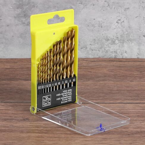 Metric Carbidet Drill bits Set 1.5mm-6.5mm 13Pcs High Speed Drill Straight Shank Mechanical Hand Drills for Stainless Steel,Hard Metal, Cast Iron, Copper, Woo in Saudi Arabia