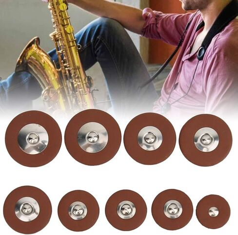 Sax Leather Pads 28pcs Replacement Set Soprano Saxophone Accessory Sheepskin Material in Kuwait