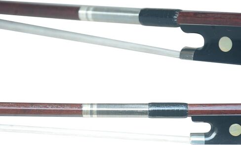 قوس الكمان الخشبي من بيرنامبوكو، مقاس 4/4، شكل مثمن من النيكل الفضي العتيق الداكن 60-62 جرام مثالي لعازفي الكمان المتقدمين أو المحترفين in Kuwait