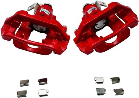 S5298 Rear Disc Brake Caliper With Bracket Red Left & Right Side Pair for 2011-2014 Ford Edge for 2011-2015 Lincoln MKX 18B5299 18B5298 in Kuwait
