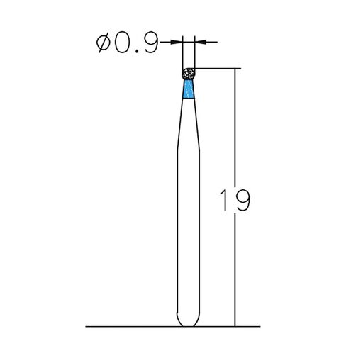 001.9M1، كروي، قطر 0.9 مم، سنفرة ماسية متوسطة الحبيبات، 5 في كل عبوة in Saudi Arabia