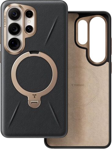 TORRAS Shockproof for Samsung Galaxy S25 Ultra Case – Built-in Kickstand, Military-Grade Protection, Slim & Translucent, Marsclimber Series (Black) in Kuwait