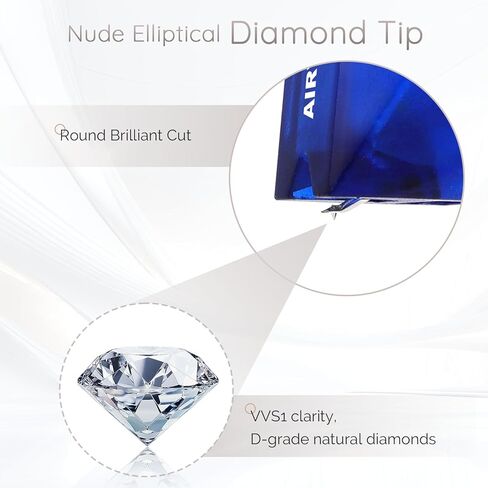 Stylus 2m Blue, Compatible with Ortofon 2m Red & 2m Blue Cartridges, 2m Red Upgrade, Nude Elliptical Diamond Tip, Same Sound Quality as the Original Factory, 2m Blue Replacement Stylus (2M Blue) in Kuwait