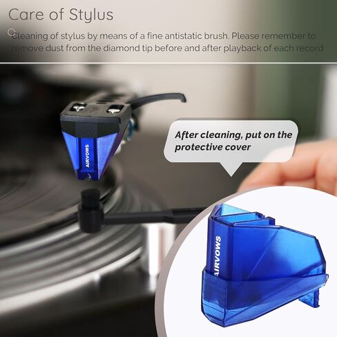 Stylus 2m Blue, Compatible with Ortofon 2m Red & 2m Blue Cartridges, 2m Red Upgrade, Nude Elliptical Diamond Tip, Same Sound Quality as the Original Factory, 2m Blue Replacement Stylus (2M Blue) in Kuwait