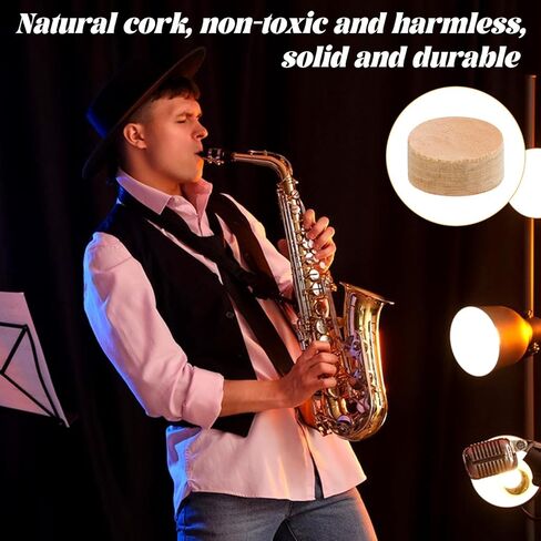 20 Pcs Water Key Corks, 9x4mm Trumpet & Trombone Spit Valve Cork Pads, Durable Replacement Pads for Brass Instrument Repair & Maintenance in Kuwait