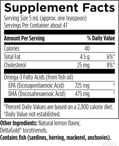 تصاميم صحة أوميغافيل سائل TG زيت السمك 1200 ملغ - الدهون الثلاثية أوميغا -3 ملحق دعم دماغ زيت السمك مع DHA / EPA - نكهة الليمون الطبيعي (8 أوقية / 47 حصص) in Kuwait