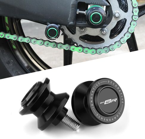 دراجة نارية M8 Swingarm Spools شريط التمرير متوافق مع K.awasaki Ninja zx6r 2025 2024 | براغي حامل الذراع المتأرجحة براغي ZX 6R ZX636 Ninja636 الملحقات (رمادي) in Saudi Arabia