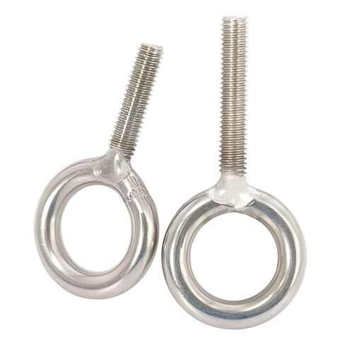 304 Stainless Steel Heavy Duty Eye Bolt M6, Large 60mm Welded Ring Hook for Lifting and Rigging, 2-Pack with Extended Thread Lengths (M6*35(2 PCS)) in Kuwait