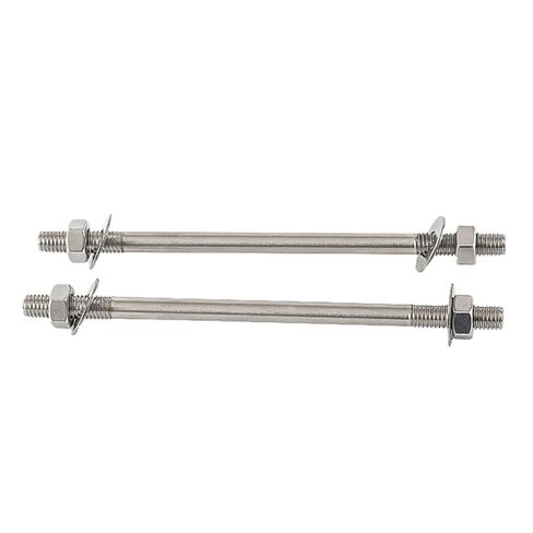 304 Stainless Steel M6 Fully Threaded Rods 5-Pack, Double-Ended Through-Wall Bolts with Hex Nuts and Flat Washers (M6*60(5 PCS)) in Saudi Arabia