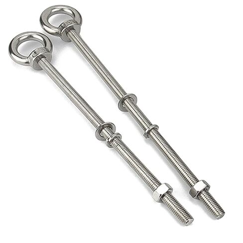 304 Stainless Steel Extended Eye Bolts M8, 2-Pack with Hardware for Through-Wall Mounting and Heavy-Duty Hanging, Complete Sets (M8*120 (2 PCS)) in Kuwait