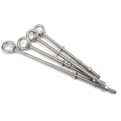 304 Stainless Steel Extended Eye Bolts M8, 2-Pack with Hardware for Through-Wall Mounting and Heavy-Duty Hanging, Complete Sets (M8*120 (2 PCS)) in Saudi Arabia