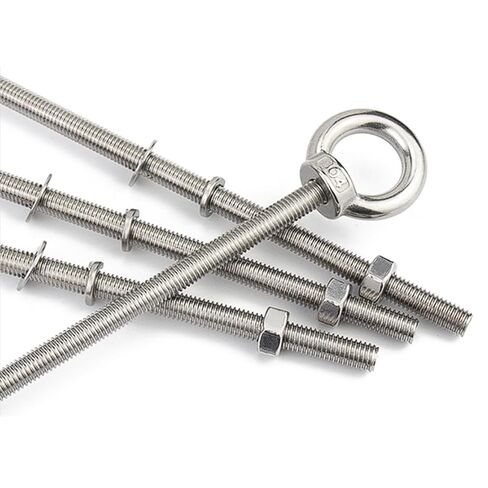 304 Stainless Steel Extended Eye Bolts M8, 2-Pack with Hardware for Through-Wall Mounting and Heavy-Duty Hanging, Complete Sets (M8*120 (2 PCS)) in Saudi Arabia