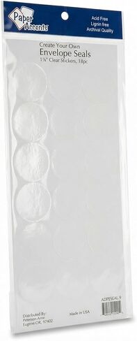 Accent Design Paper Accents Envelope Seals 1 1/8" 18pc Black Foil Stickers, Decorative Seal Stickers for Envelopes, Ideal for Weddings, Parties, Invitations in Kuwait