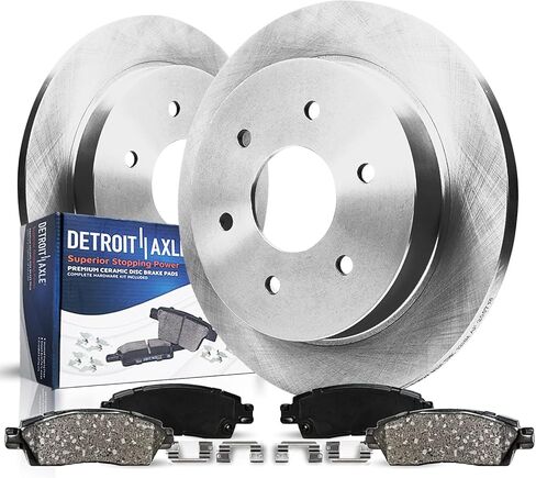 Detroit Axle - مجموعة الفرامل الخلفية لسبوردونا Silverado Silverado Sierra 1500 Escalade [6 -Lug] دوارات الفرامل ومنصات الفرامل السيراميك استبدال: 12.99 بوصة الدوارات in Kuwait