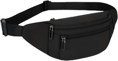حقيبة حزام فاني باك للرجال والنساء، حقيبة فاني مضادة للسرقة، مقاومة للماء مع 3 جيوب بسحاب، حقيبة فاني مقاومة للماء، حقيبة خصر خفيفة الوزن للسفر والجري والمشي لمسافات طويلة وركوب الدراجات in Kuwait