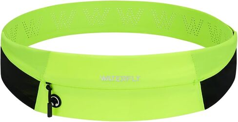 WATERFLY Running Belt Fanny Pack: Slim Waist Bag for Men Women, Workout Fitness Phone Holder for Exercise Marathon Jogging-Black in Saudi Arabia