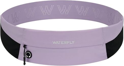 WATERFLY Running Belt Fanny Pack: Slim Waist Bag for Men Women, Workout Fitness Phone Holder for Exercise Marathon Jogging-Black in Saudi Arabia