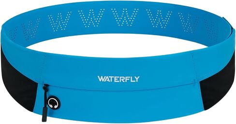 WATERFLY Running Belt Fanny Pack: Slim Waist Bag for Men Women, Workout Fitness Phone Holder for Exercise Marathon Jogging-Black in Saudi Arabia