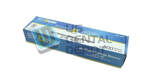 DEFEND - Air/Water Syringe Sleeves 2.5x10in Clear 500 Box ( 6.25cm x 25.44cm ) ( Mfg # BF - 3000 ) ( lining covers ) US DENTAL DEPOT in Kuwait