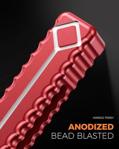 Nabalis X Will Hirsch Vulp Knife Balisong Trainer 6061 مقبض قناة ألومنيوم مع دبابيس Zen، Vulp-Red in Kuwait